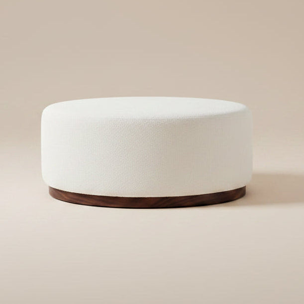 Tilden Large 38" Round Boucle Upholstered Upholstered Ottoman by Modway