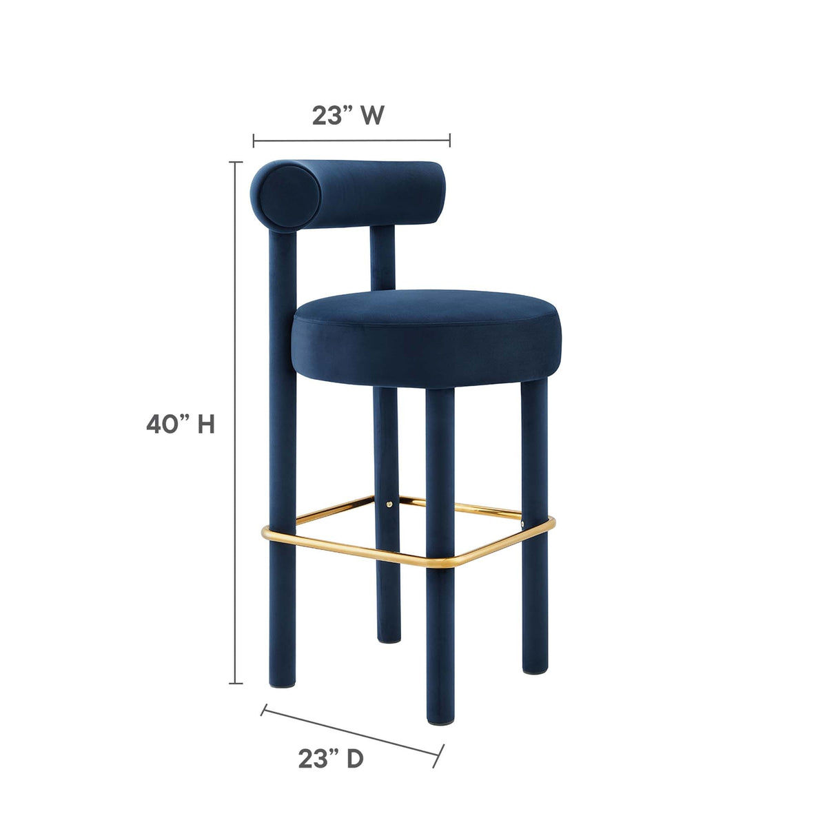 Toulouse Performance Velvet Bar Stool Set of 2 - view 8