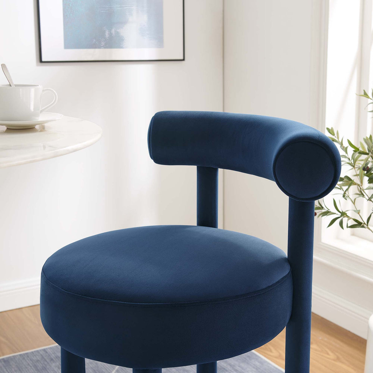 Toulouse Performance Velvet Bar Stool Set of 2 - view 9