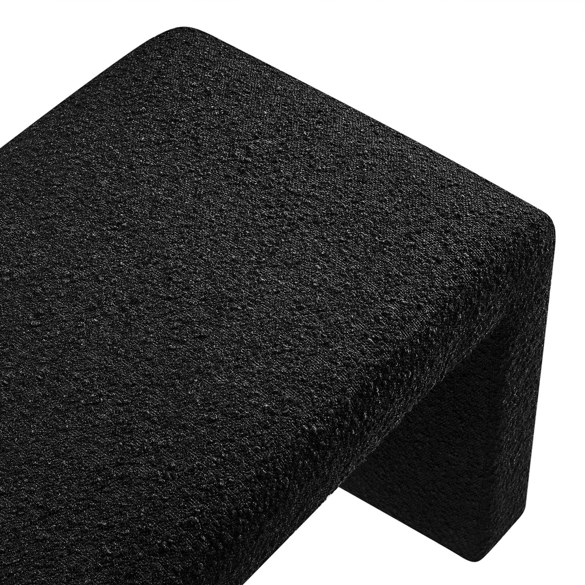 Simba Boucle Fabric Waterfall Long Bench - view 10