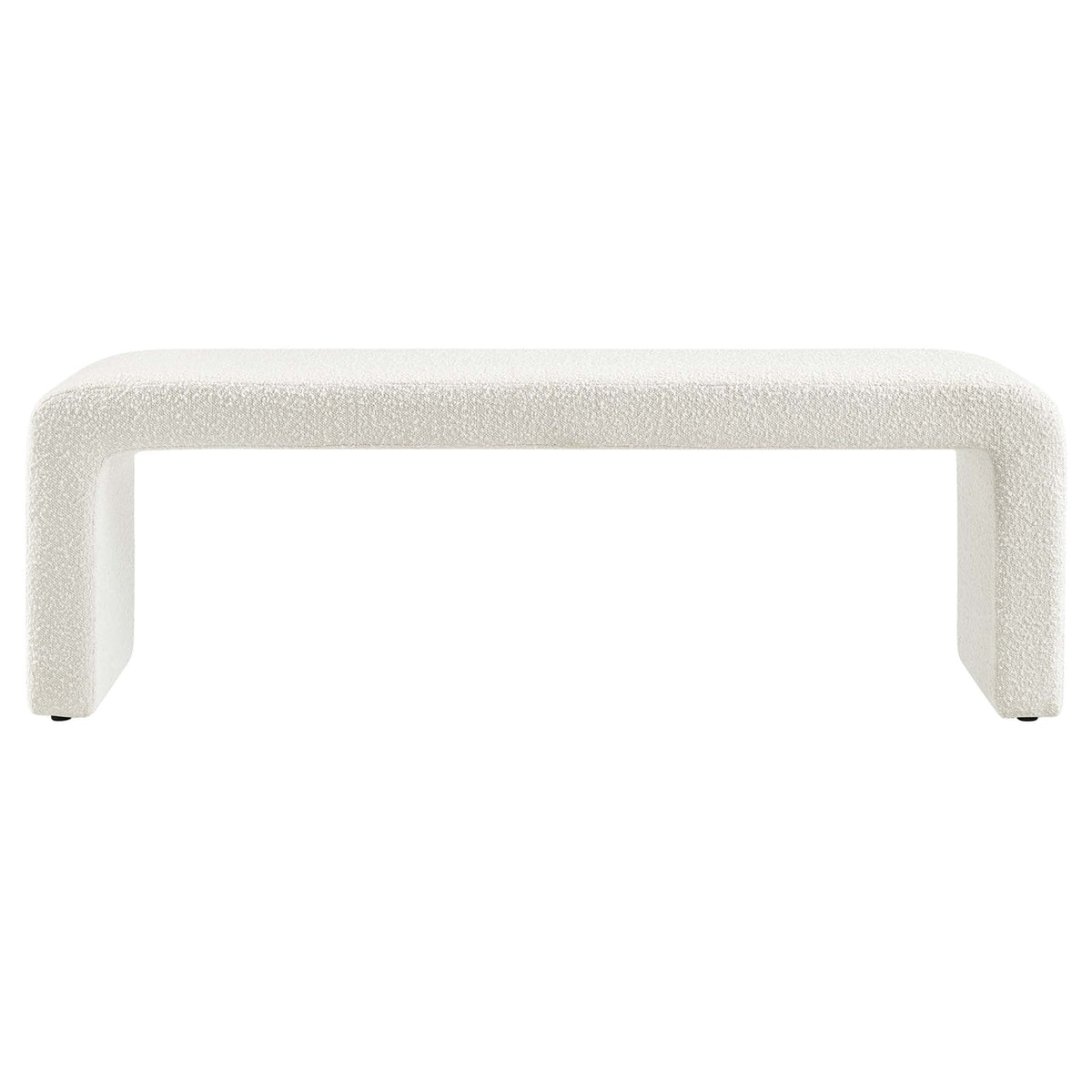 Simba Boucle Fabric Waterfall Long Bench - view 5