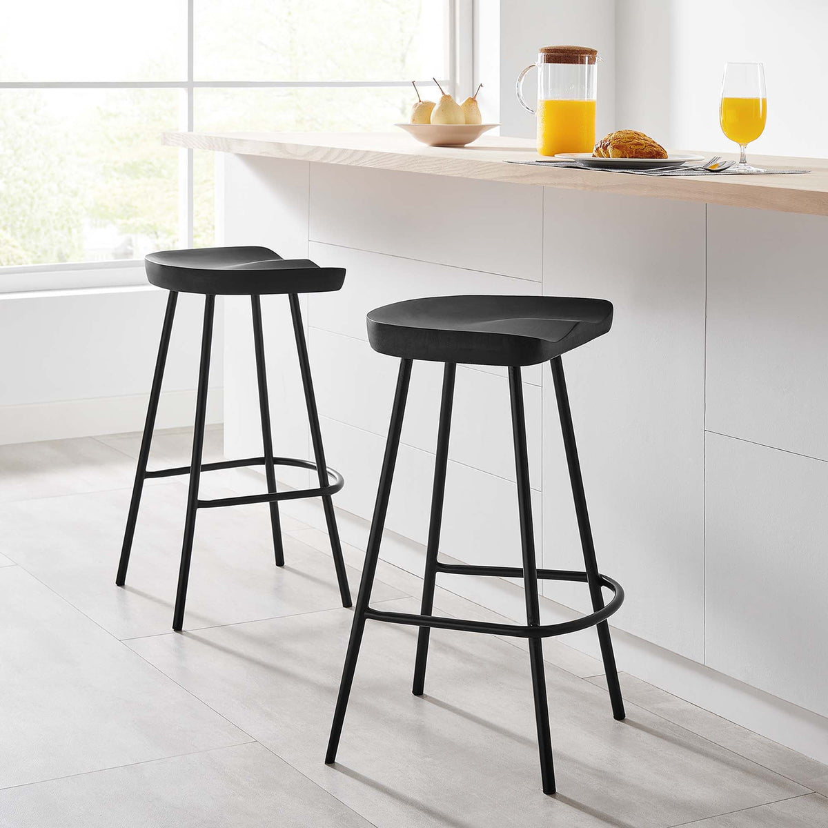 Concord Backless Wood Counter Stools - Set of 2 - view 30