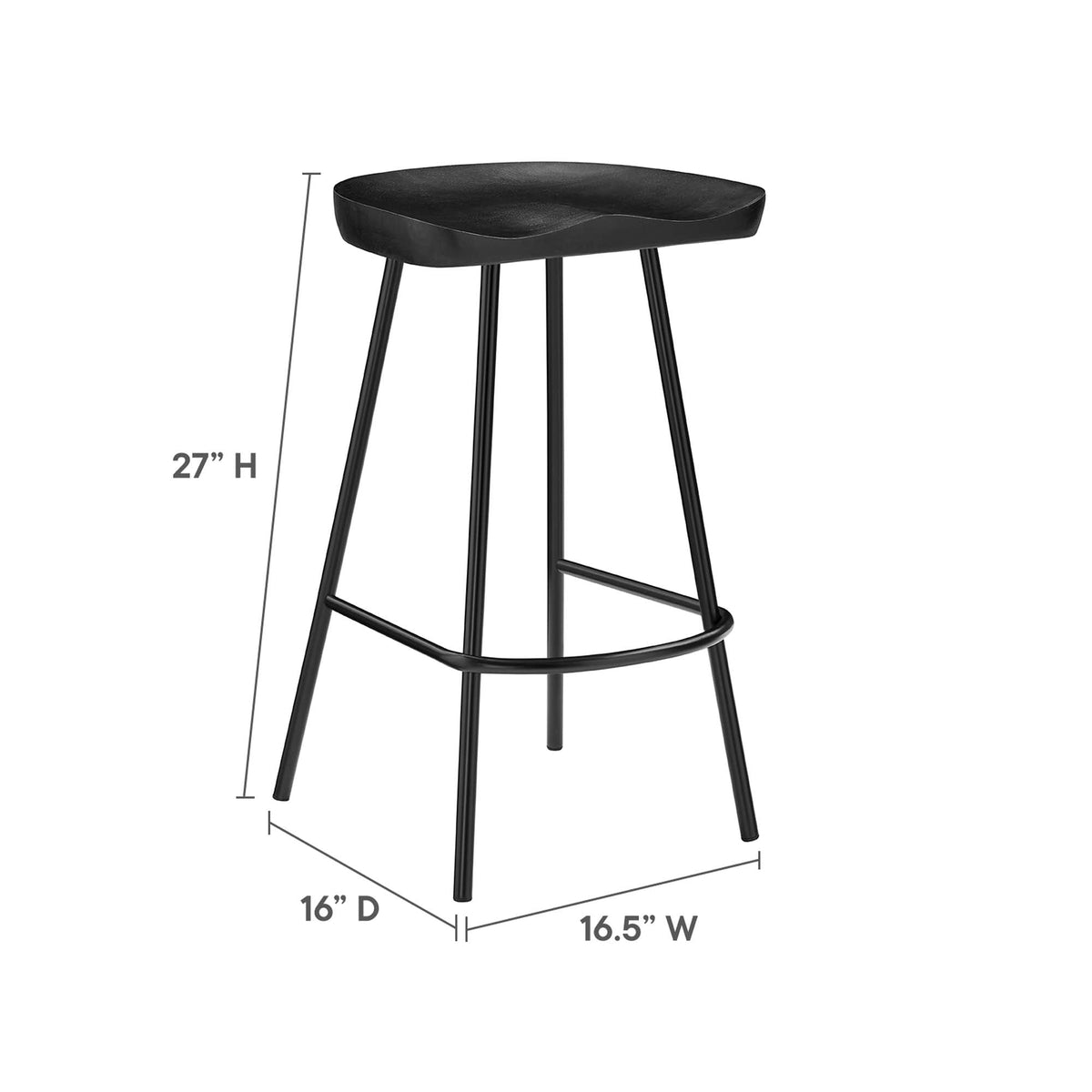 Concord Backless Wood Counter Stools - Set of 2 - view 24