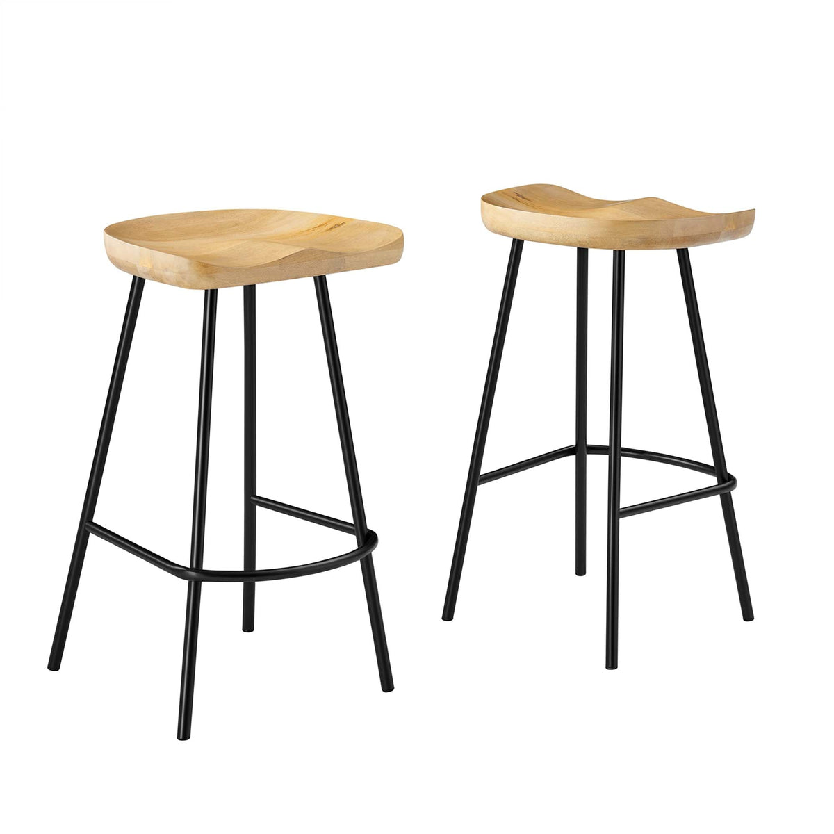 Concord Backless Wood Counter Stools - Set of 2 - view 1