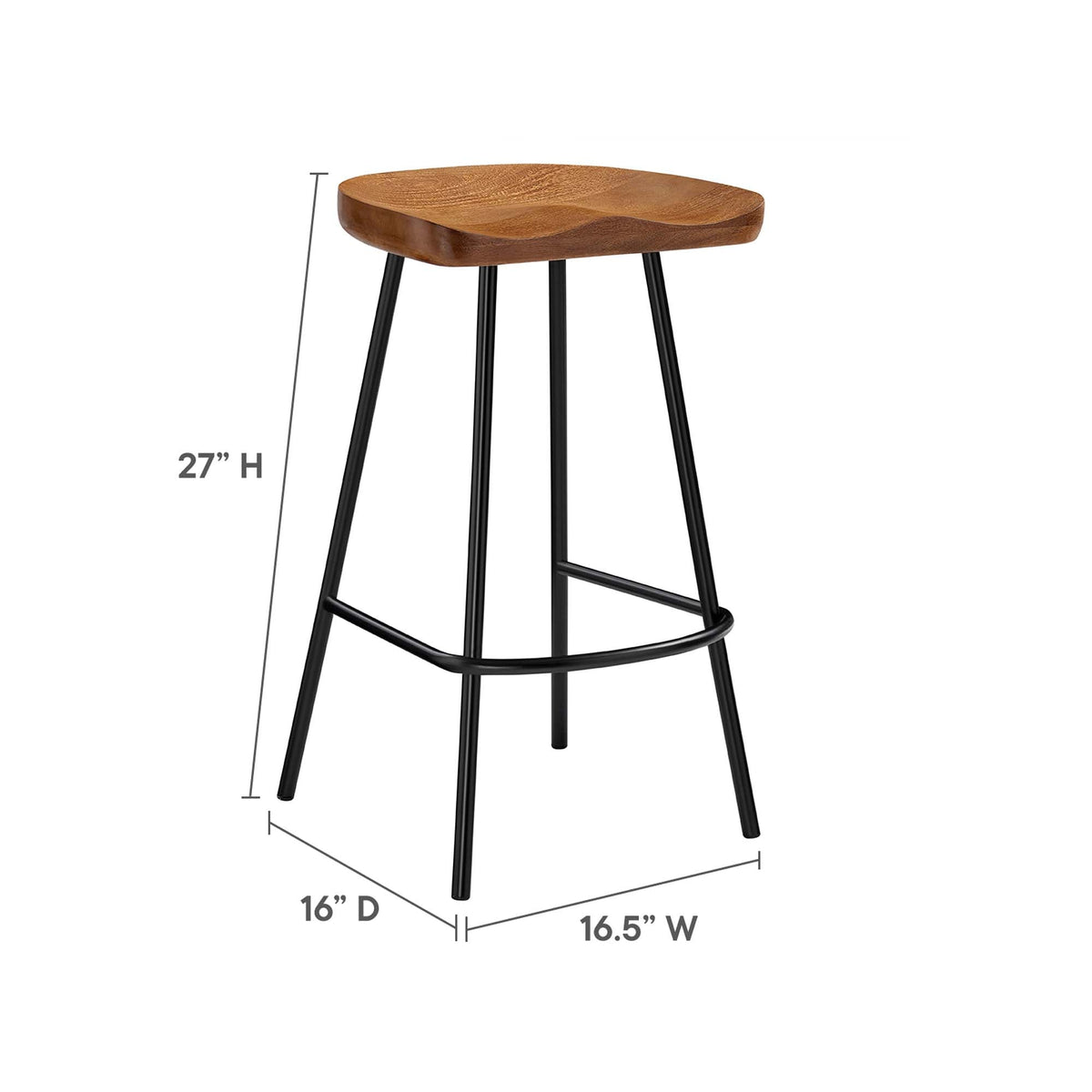 Concord Backless Wood Counter Stools - Set of 2 - view 23
