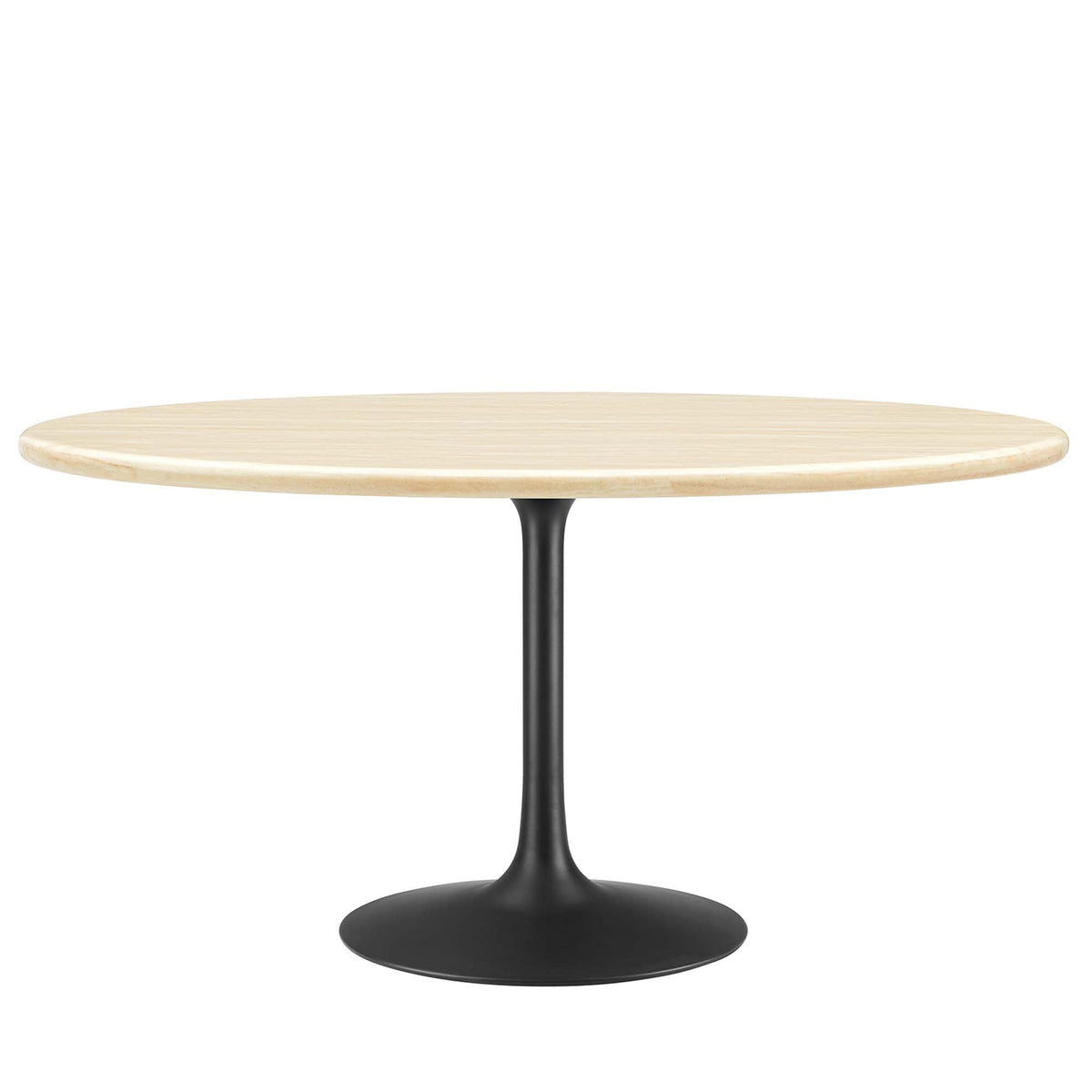 Lippa Oval Artificial Travertine Dining Table