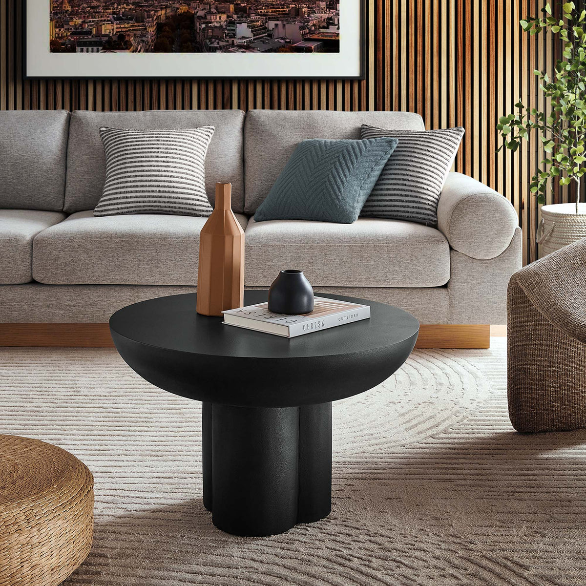 Caspian Round Concrete Coffee Table - view 20