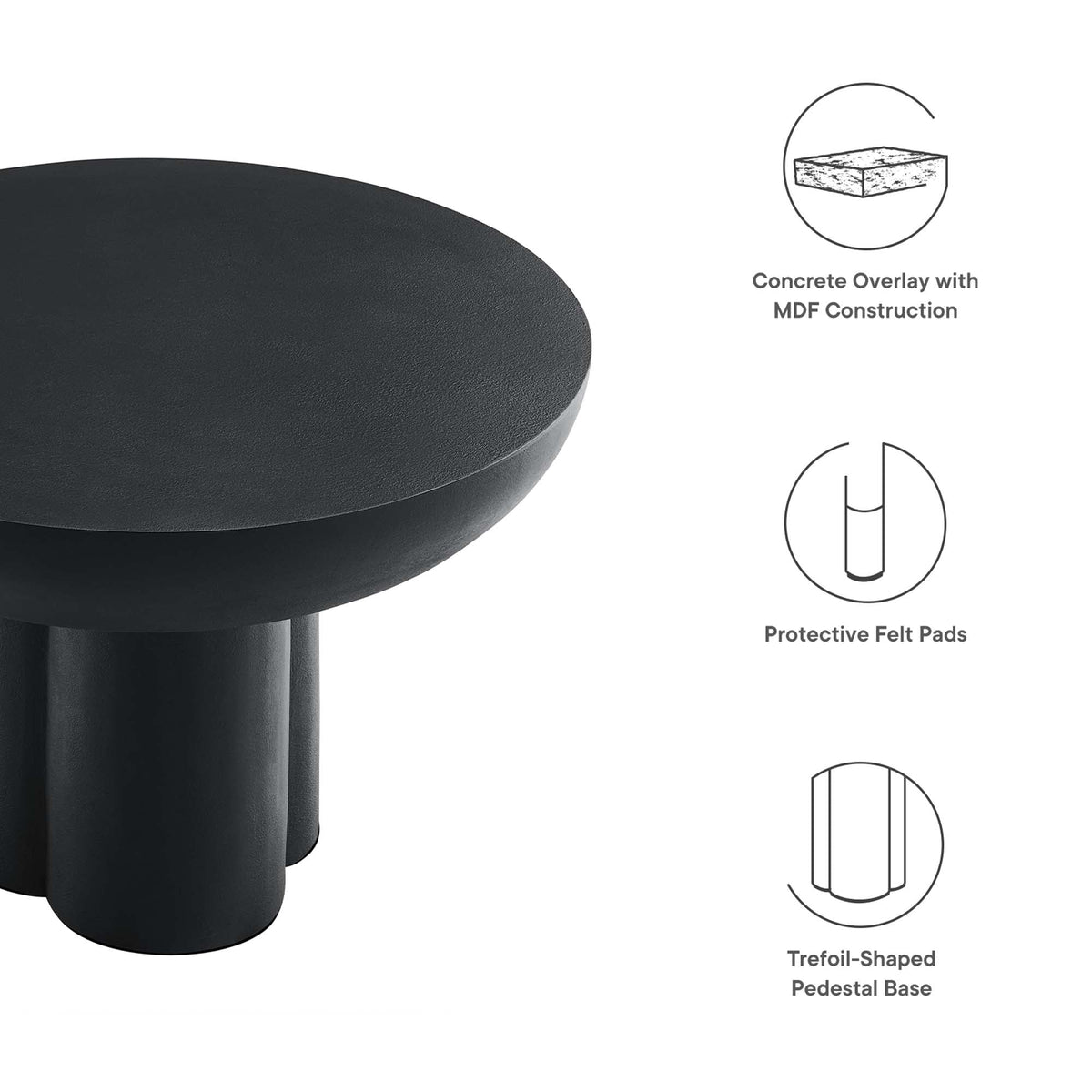 Caspian Round Concrete Coffee Table - view 12
