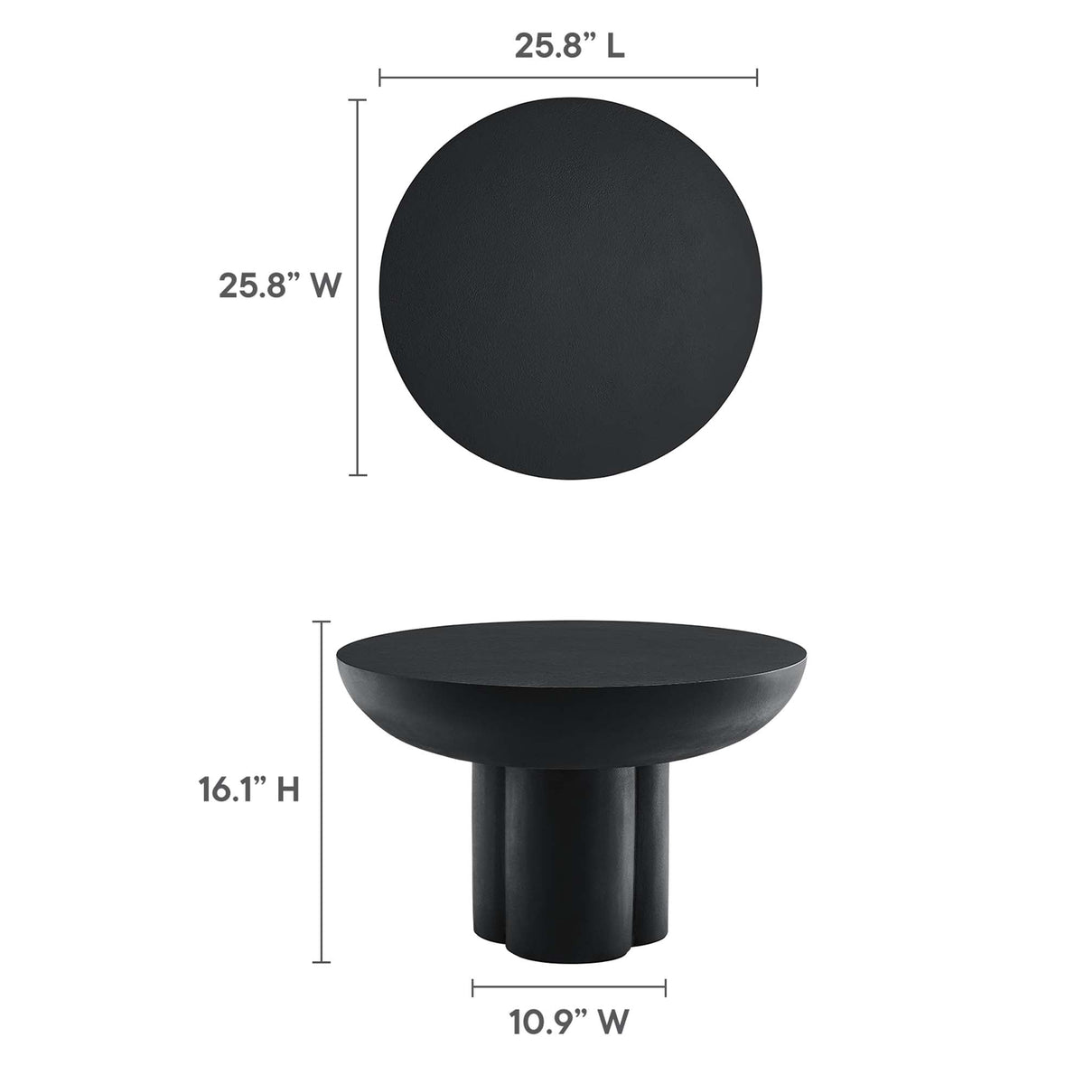 Caspian Round Concrete Coffee Table - view 14