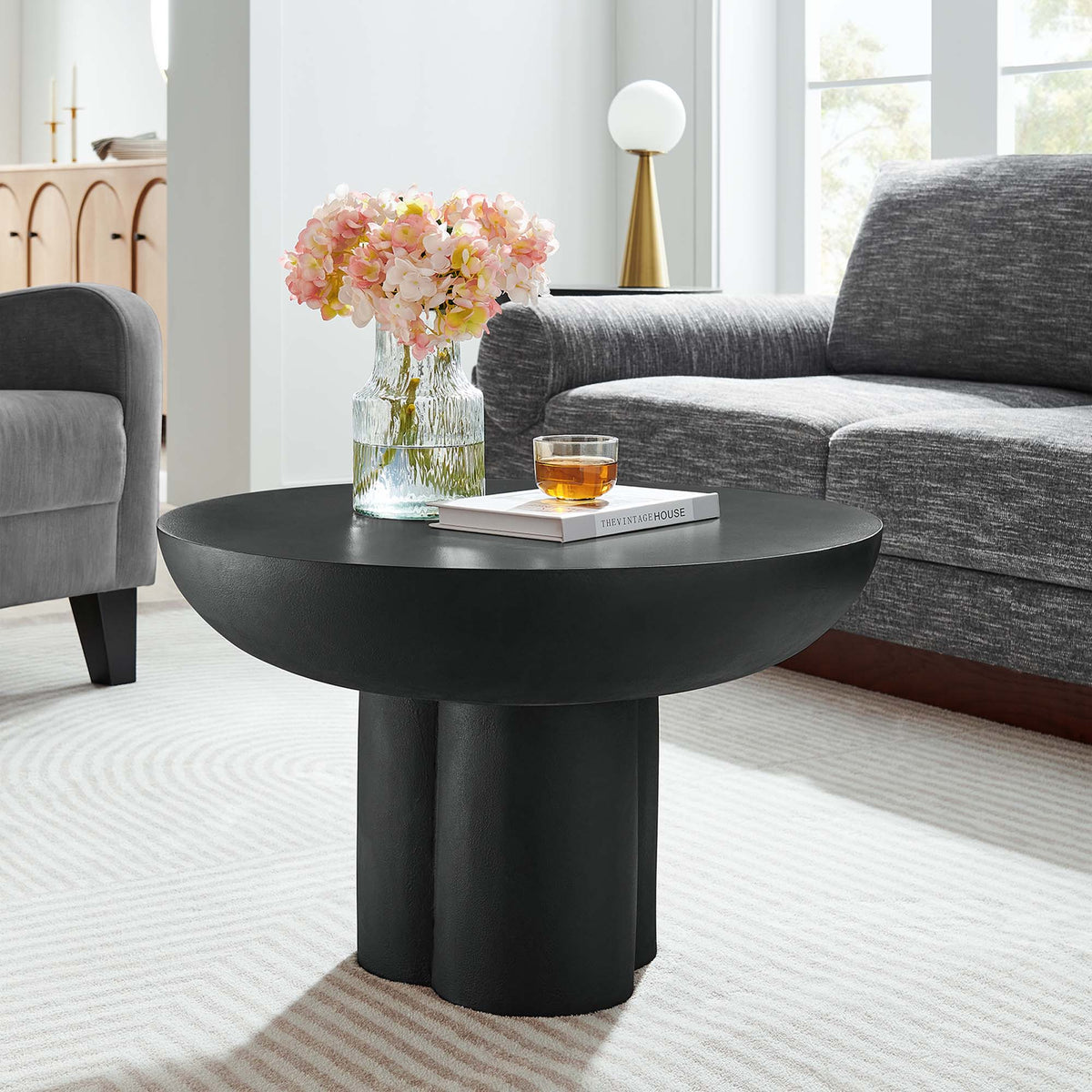 Caspian Round Concrete Coffee Table - view 18