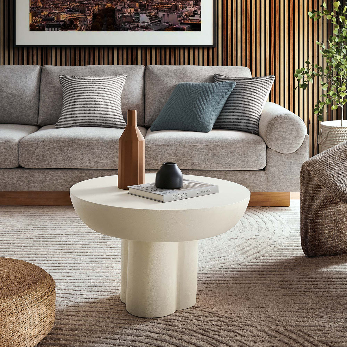 Caspian Round Concrete Coffee Table - view 19