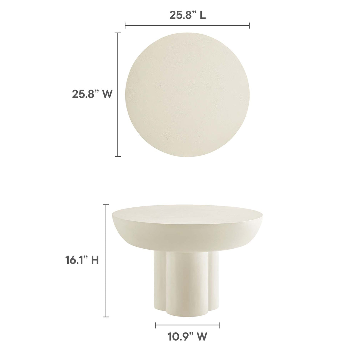 Caspian Round Concrete Coffee Table - view 13