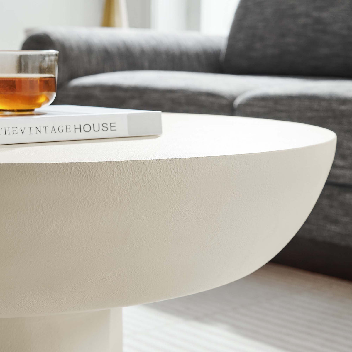 Caspian Round Concrete Coffee Table - view 15