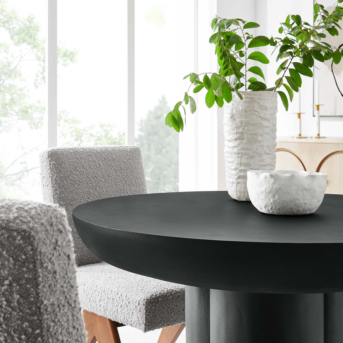 Caspian 40" Round Concrete Dining Table - view 16