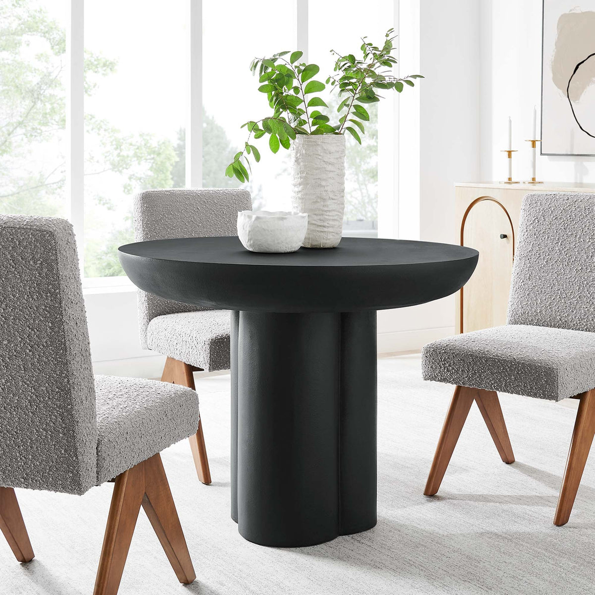 Caspian 40" Round Concrete Dining Table - view 18