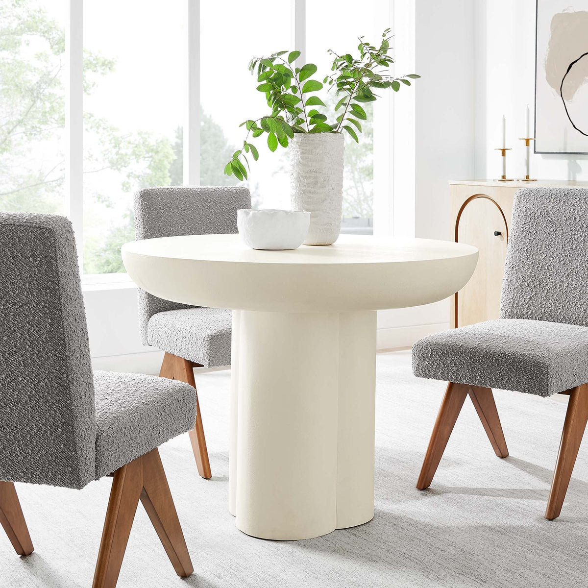 Caspian 40" Round Concrete Dining Table - view 17