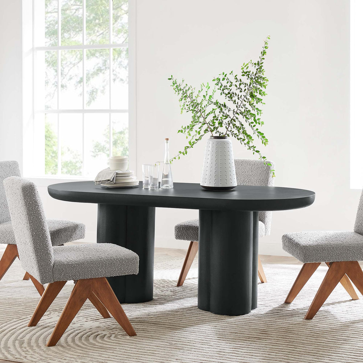 Caspian 72" Oval Concrete Dining Table - view 18