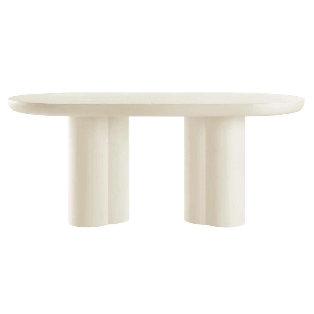 Caspian 72" Oval Concrete Dining Table - view 1