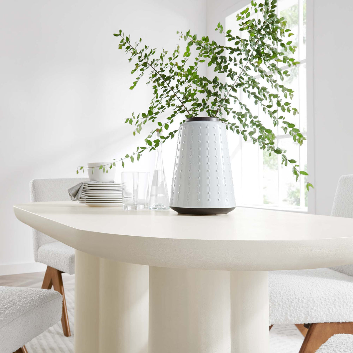Caspian 72" Oval Concrete Dining Table - view 15