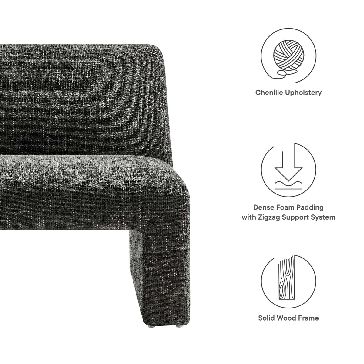 Amita Chenille Upholstered Accent Chair - view 13