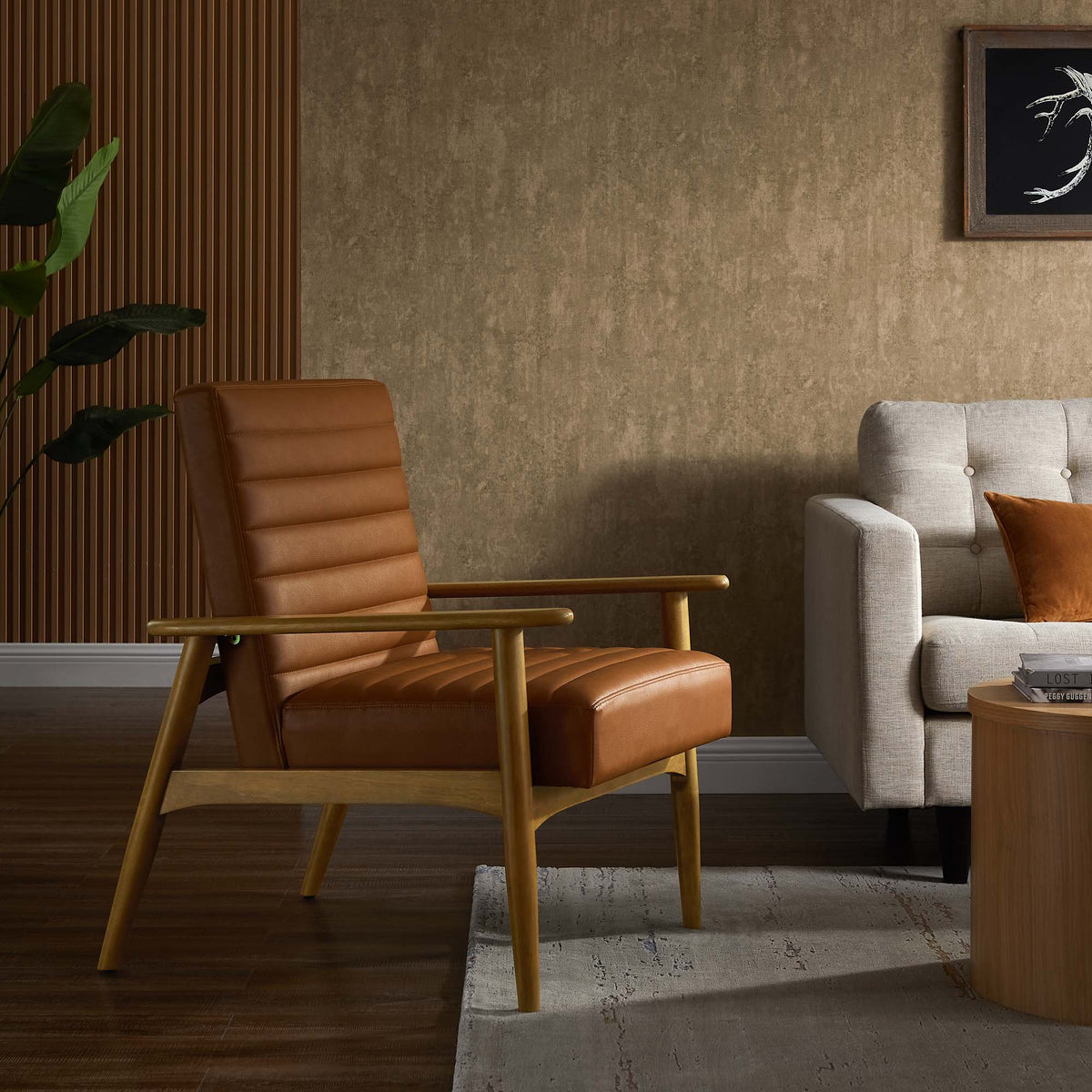 Jensen   Vegan Leather Accent Chair