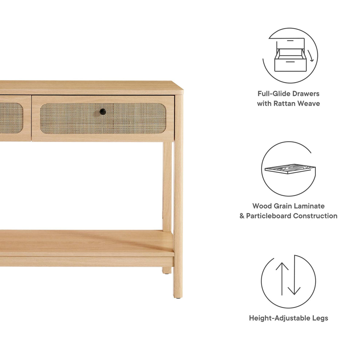 Chaucer Wood Entryway Console Table - view 14
