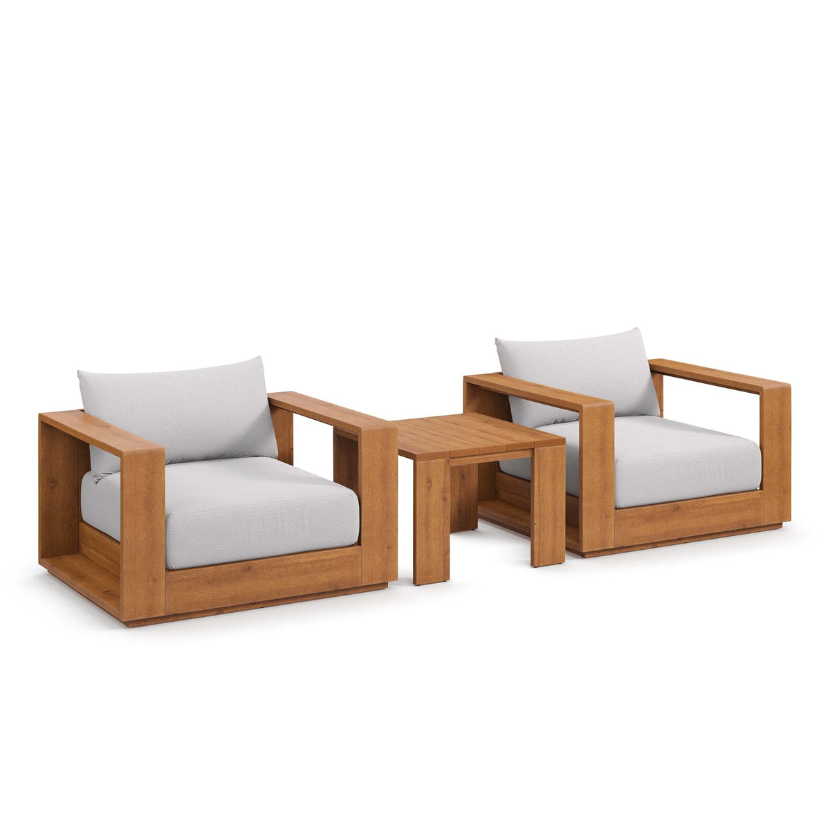 Tahoe 3-Piece Outdoor Patio Acacia Wood Furniture Set - view 2