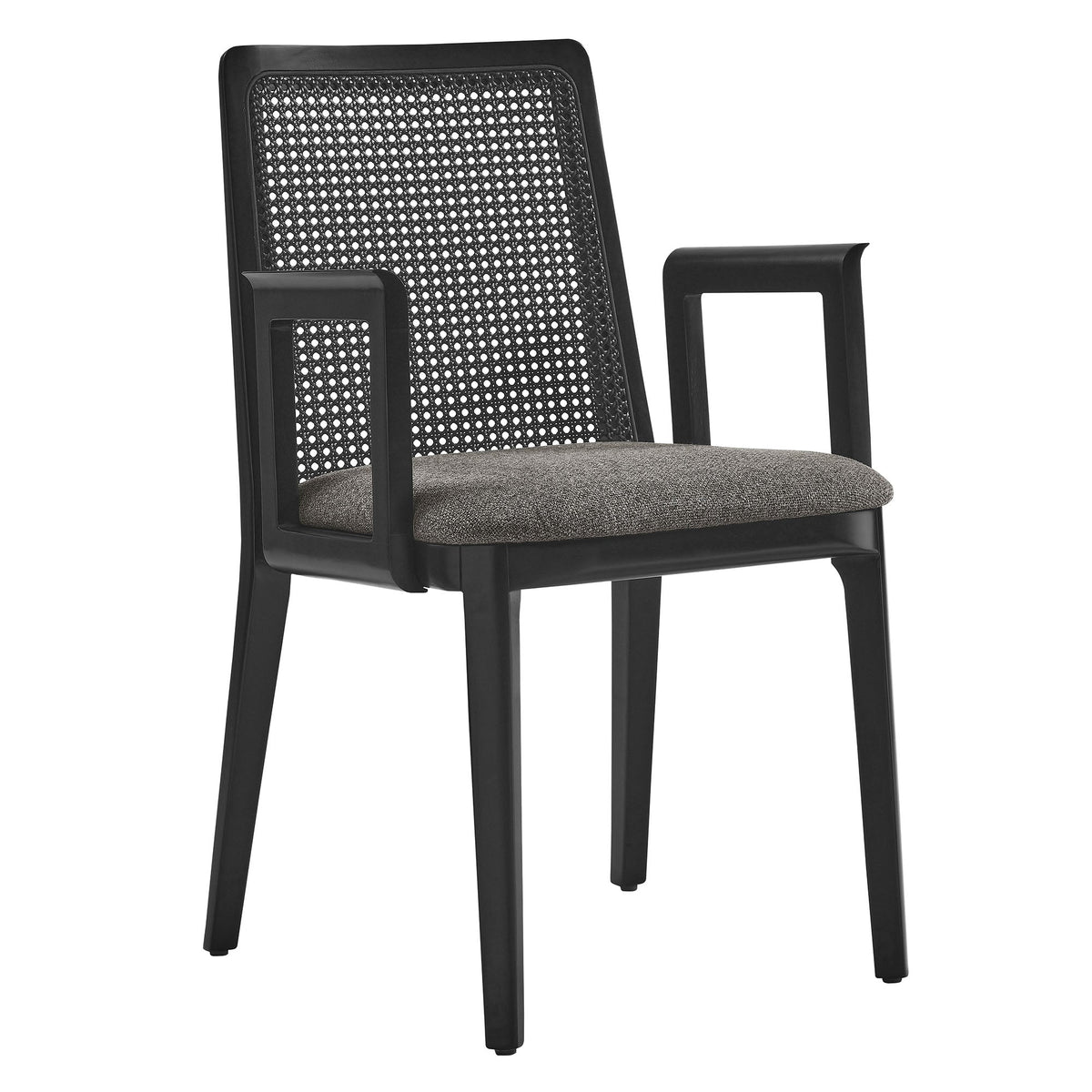 Monarch Beech Wood and Rattan Dining Armchair