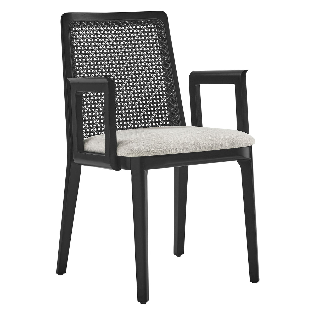 Monarch Beech Wood and Rattan Dining Armchair