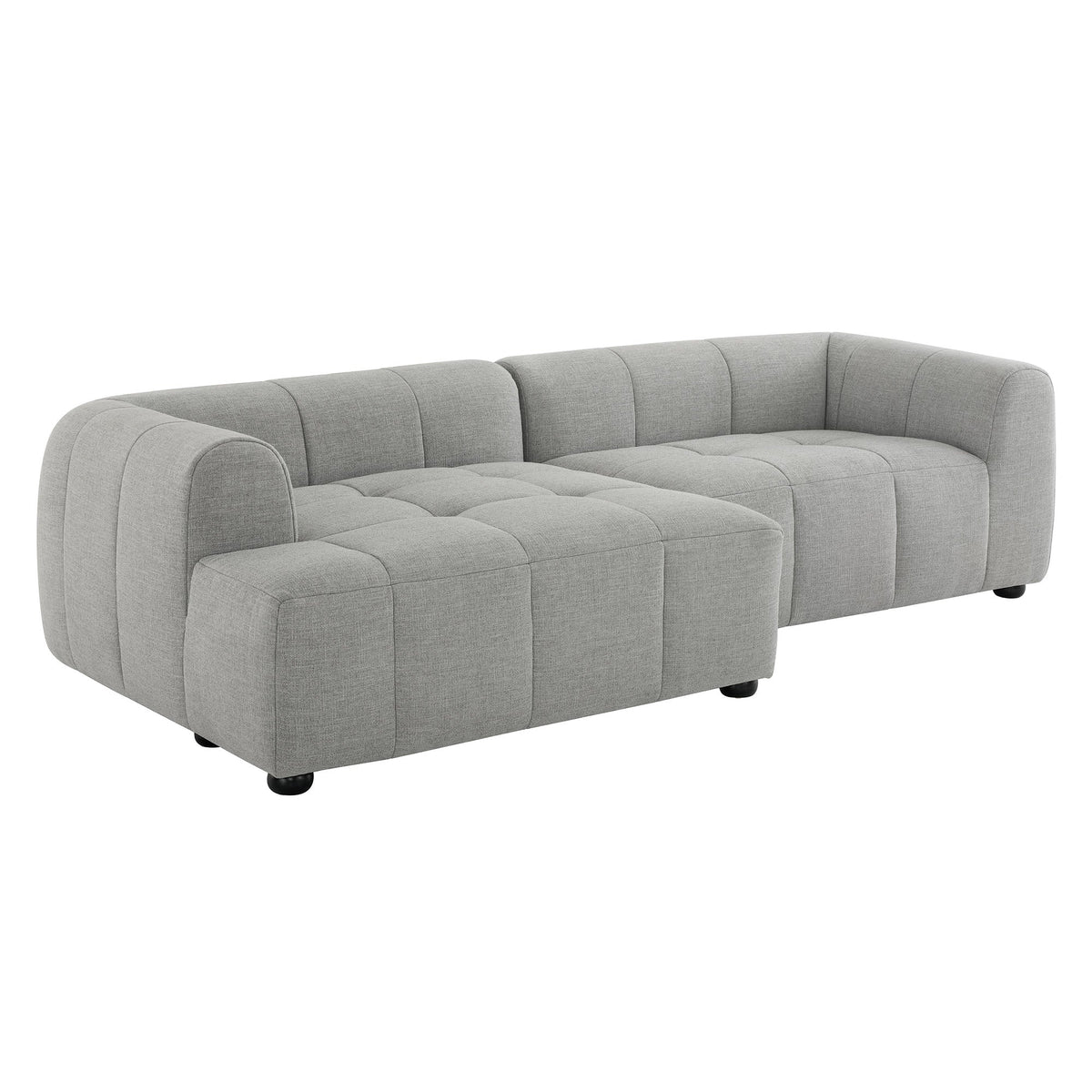 Liana  Left-Facing Upholstered Fabric Modular Sofa with Chaise