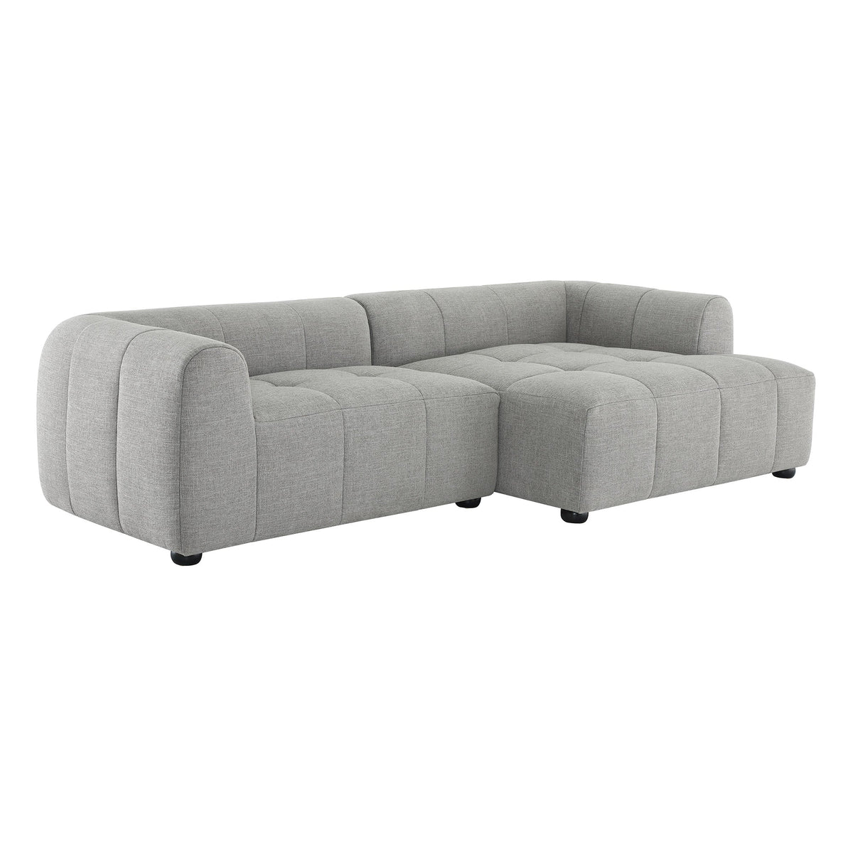 Liana  Right-Facing Upholstered Fabric Modular Sofa with Chaise