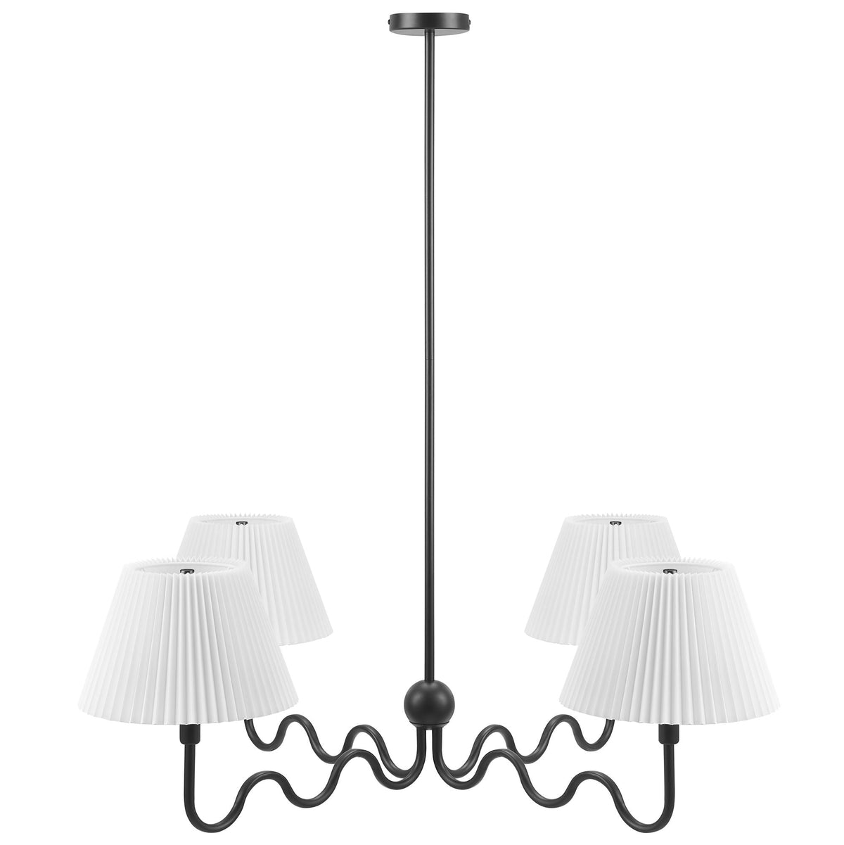 Wave Squiggle 4-Arm Pendant Light - view 1