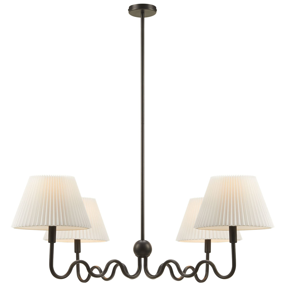 Wave Squiggle 4-Arm Pendant Light - view 3