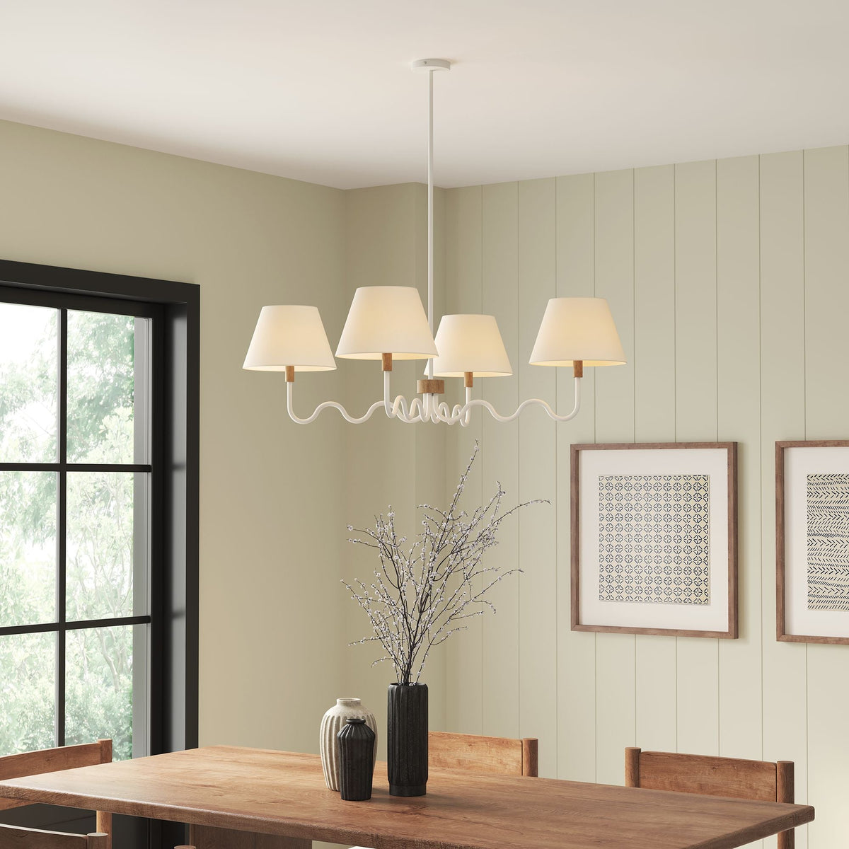 Sunlit Squiggle 4-Arm Pendant Light - view 11