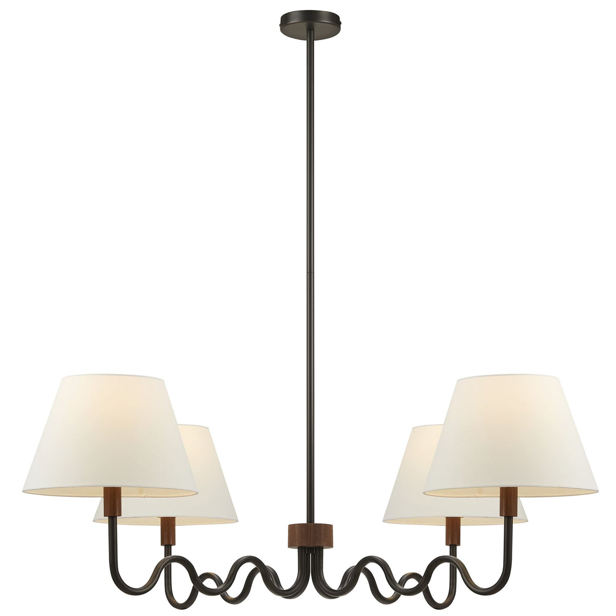 Sunlit Squiggle 4-Arm Pendant Light - view 4