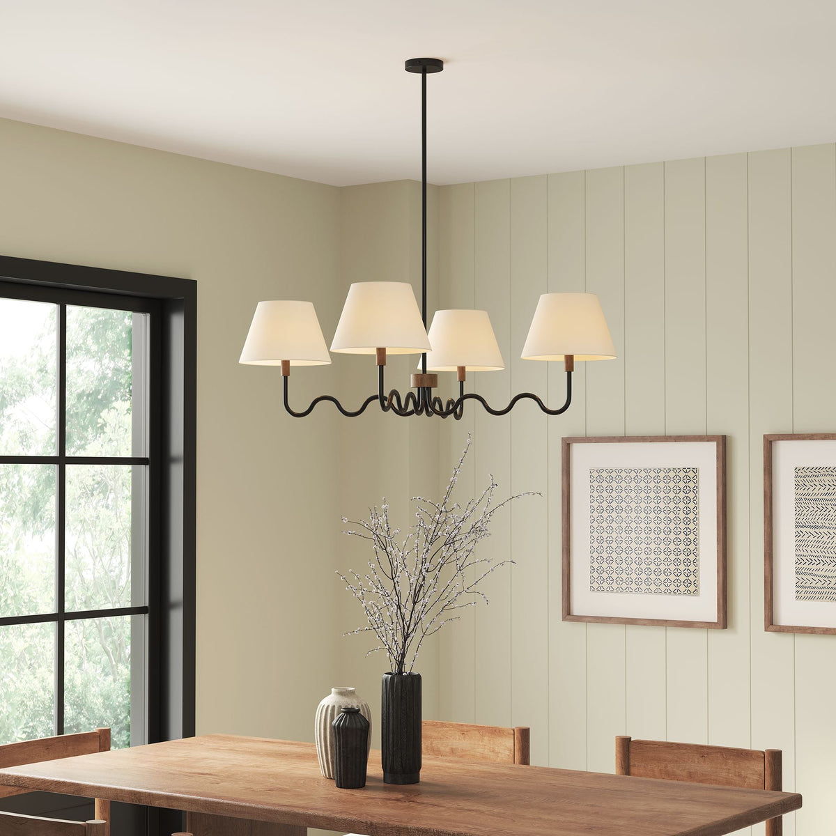 Sunlit Squiggle 4-Arm Pendant Light - view 12