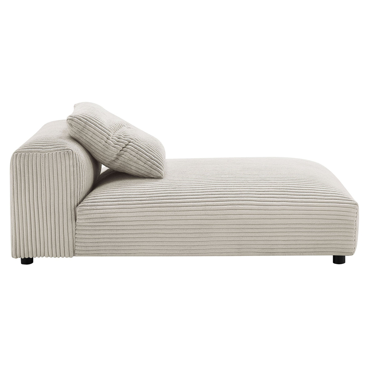 Solace  Modular Corduroy Upholstered Armless Chaise Lounge