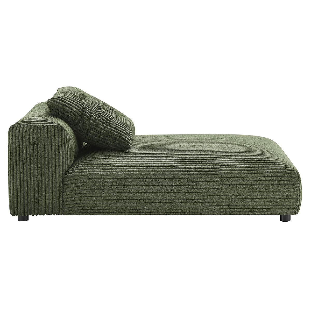Solace  Modular Corduroy Upholstered Armless Chaise Lounge