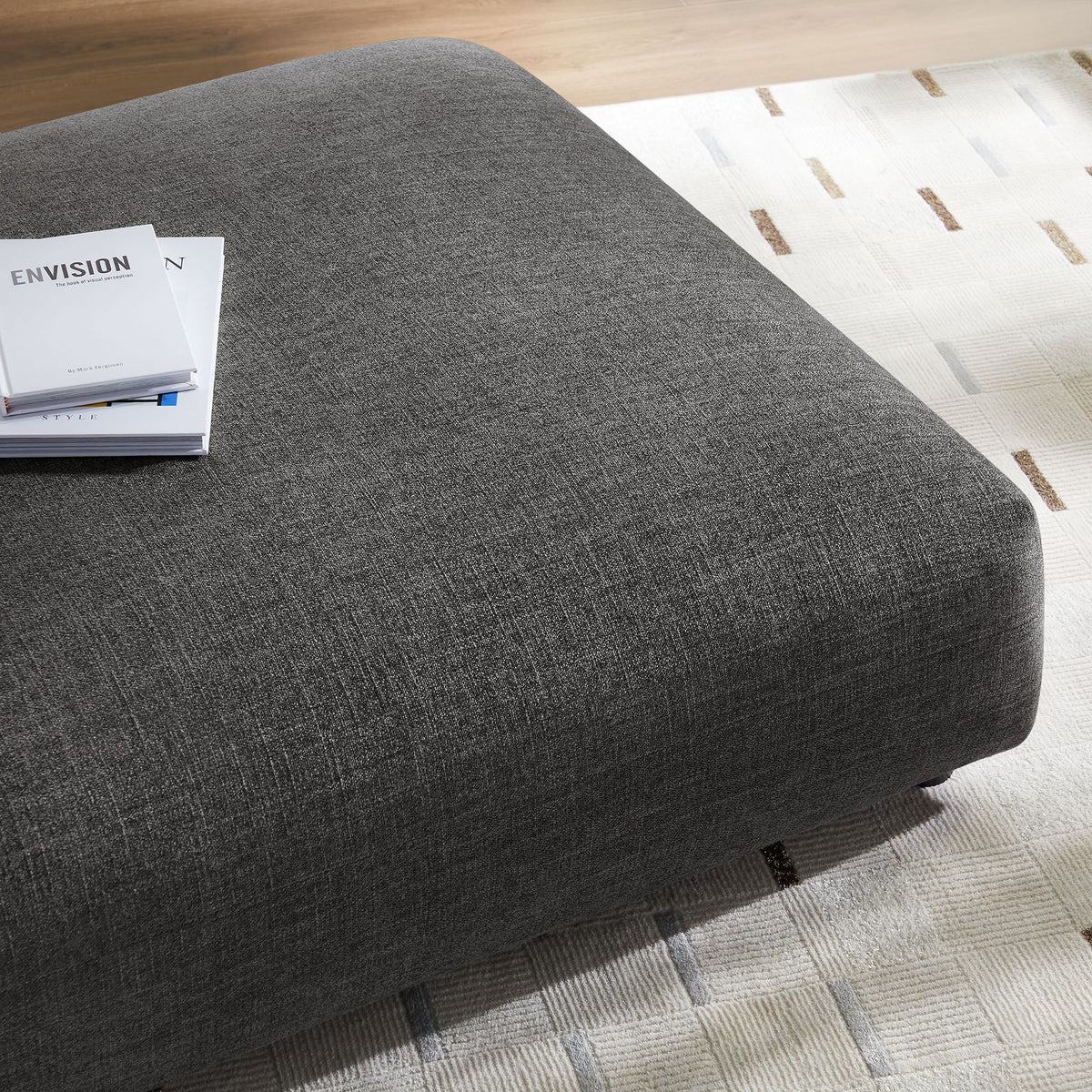 Solace  Modular Upholstered Fabric Ottoman - view 7