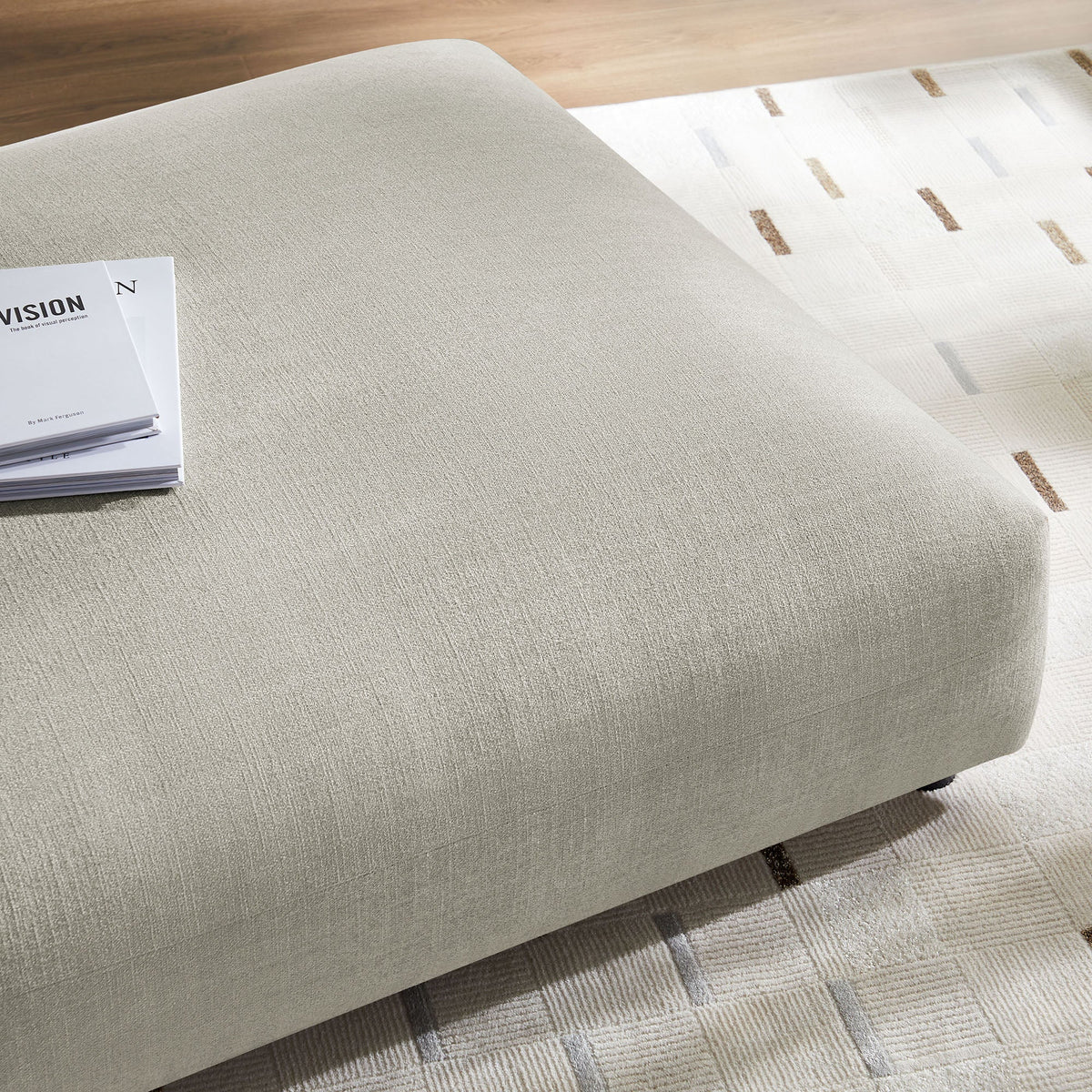 Solace  Modular Upholstered Fabric Ottoman - view 8