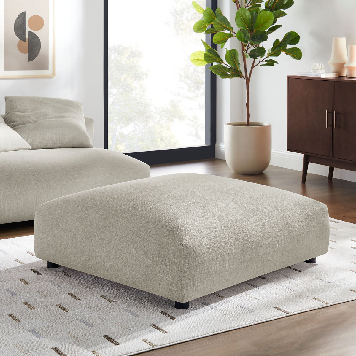Solace  Modular Upholstered Fabric Ottoman - view 10