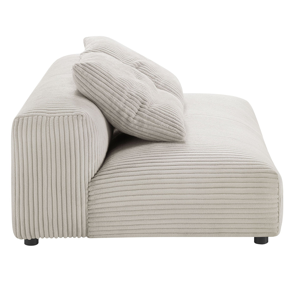 Solace  Modular Corduroy Upholstered Armless Loveseat
