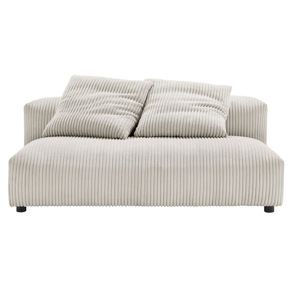 Solace  Modular Corduroy Upholstered Armless Loveseat