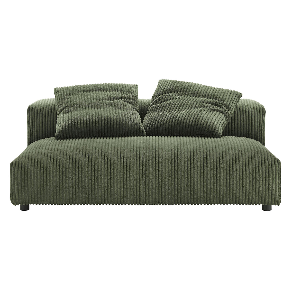 Solace  Modular Corduroy Upholstered Armless Loveseat