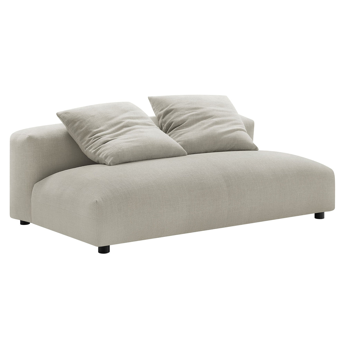 Solace  Modular Upholstered Fabric Armless Loveseat