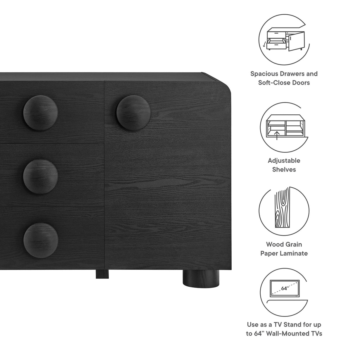 Sonnet  57"  Sideboard Storage Cabinet - view 22