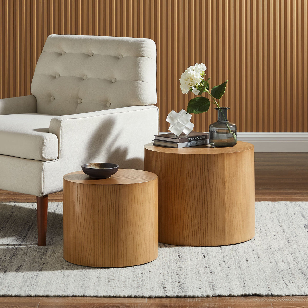 Amani  Round Nesting  Coffee Tables Set of 2 - view 17
