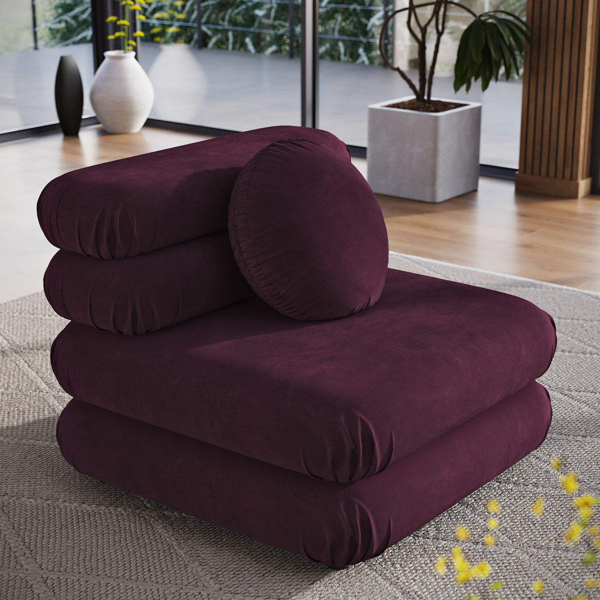 Jubilee Modular Performance Velvet Armless Chair
