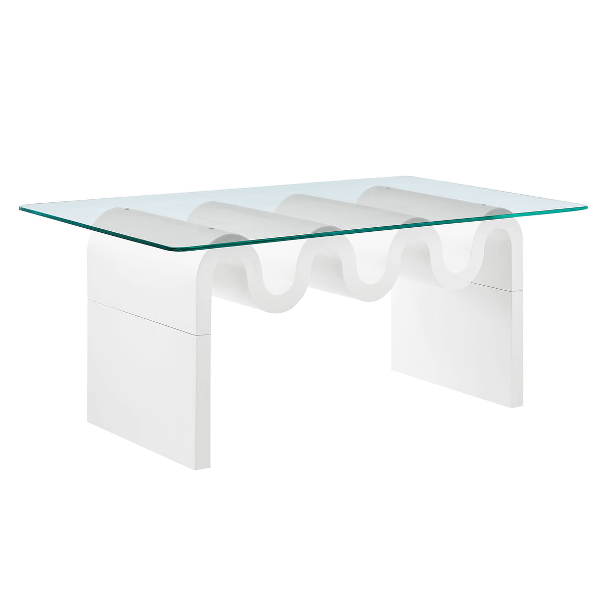 Ondine Glass Top Coffee Table