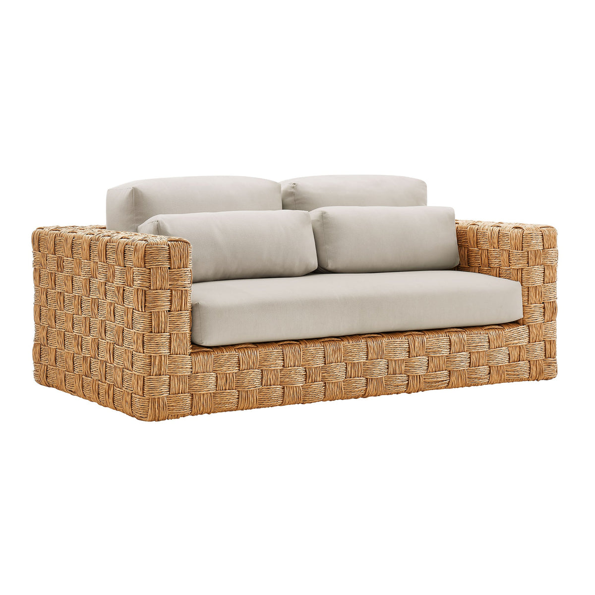 Thames  Outdoor Patio Wicker Rattan Loveseat